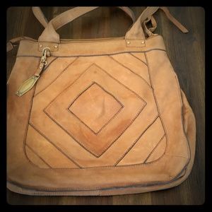 Lucky brand 100%leather vintage bag